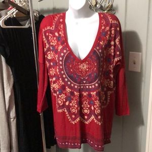 Lucky Brand red tee size medium